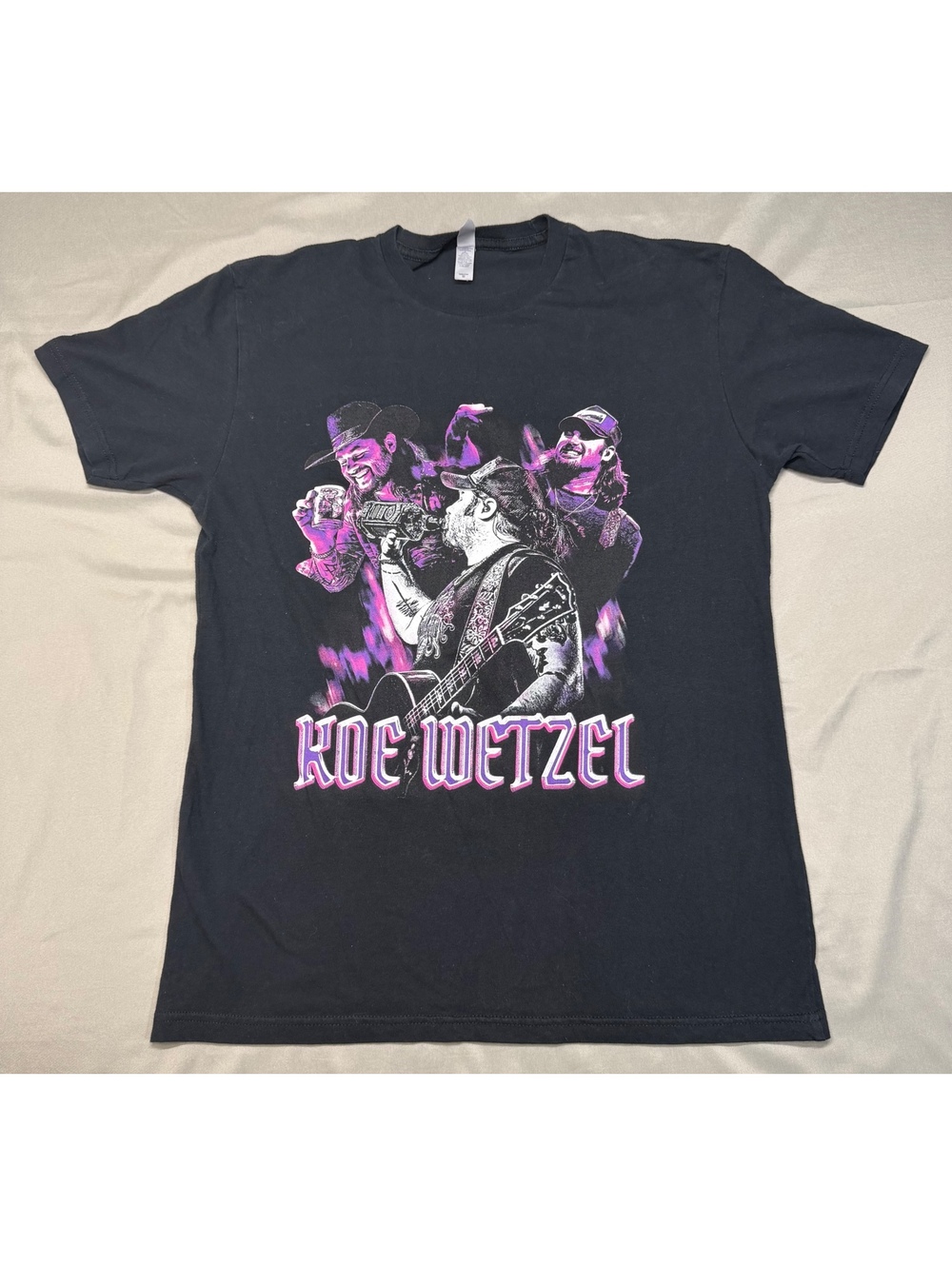 Koe Wetzel Spring 2022 Tour Black Graphic T-Shirt Medium